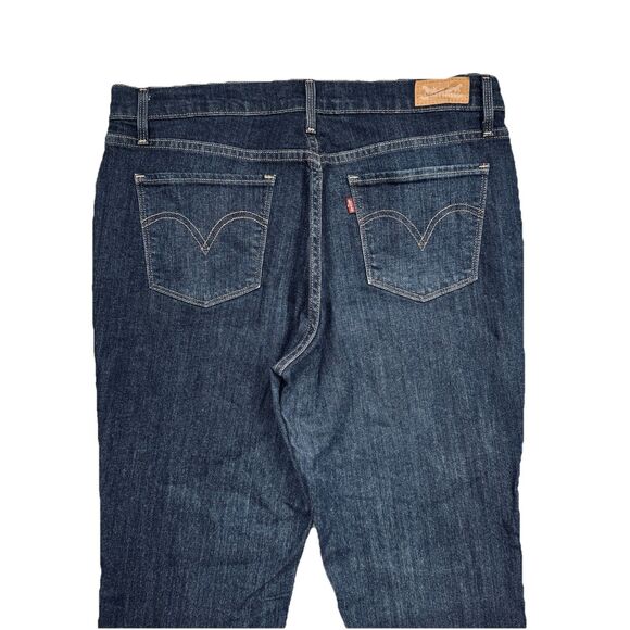 Levis 515 Bootcut Jeans 12 (33x30.5) Dark Wash Blue Denim High Mid Stretch Women - Picture 9 of 10